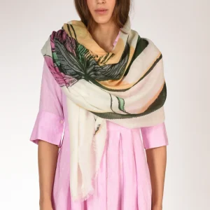 Pyaar Sciarpa Stampata Bianco/multicolor Donna