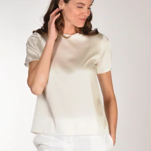 Shirt C Zero Tshirt Seta Mm Bianco Donna