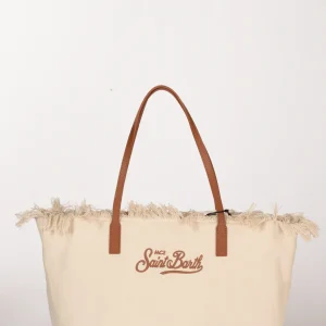 Mc2 Saint Barth Borsa City Bag Beige Chiaro/marrone Chiaro Donna