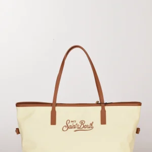 Mc2 Saint Barth Borsa City Bag Beige Chiaro/marrone Chiaro Donna