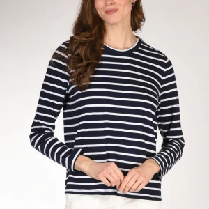 Allude Maglia Rigata Blu/bianco Donna