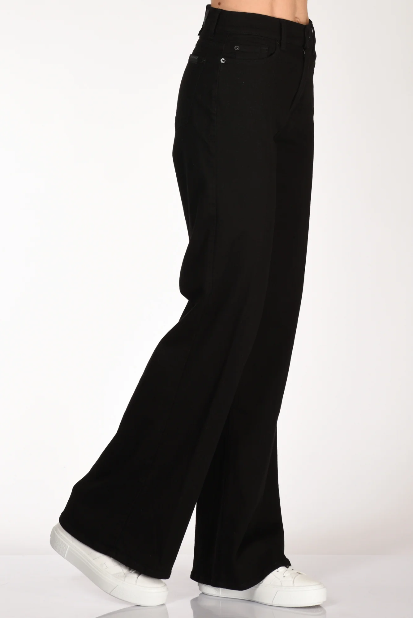 7 For All Mankind Jeans Lotta Nero Donna - immagine 2