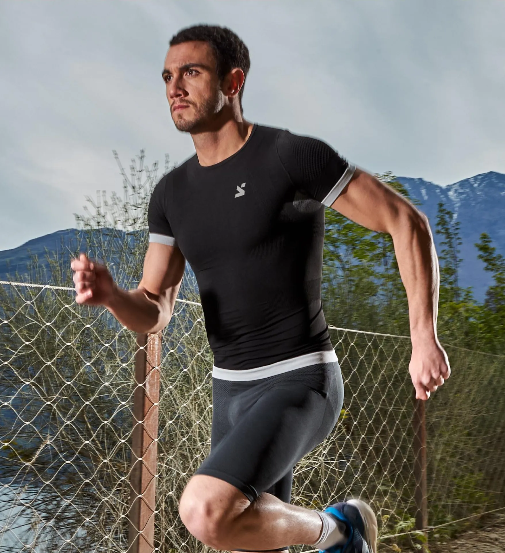 Maglia posturale a manica corta traspirante uomo