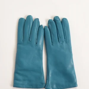 Alpo Guanti In Nappa Azzurro Scuro Donna