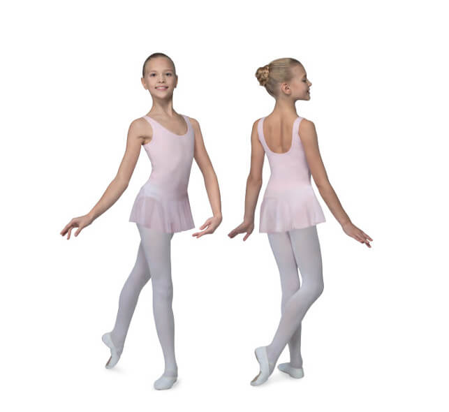 Body smanicato bimba con gonnellino, Grishko