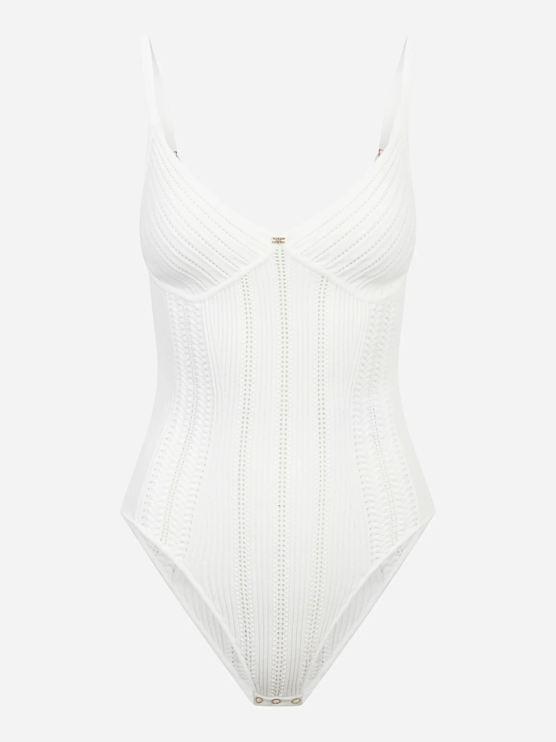 Body bianco in maglia à jour