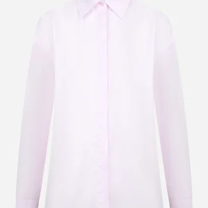 Camicia slim in cotone rosa