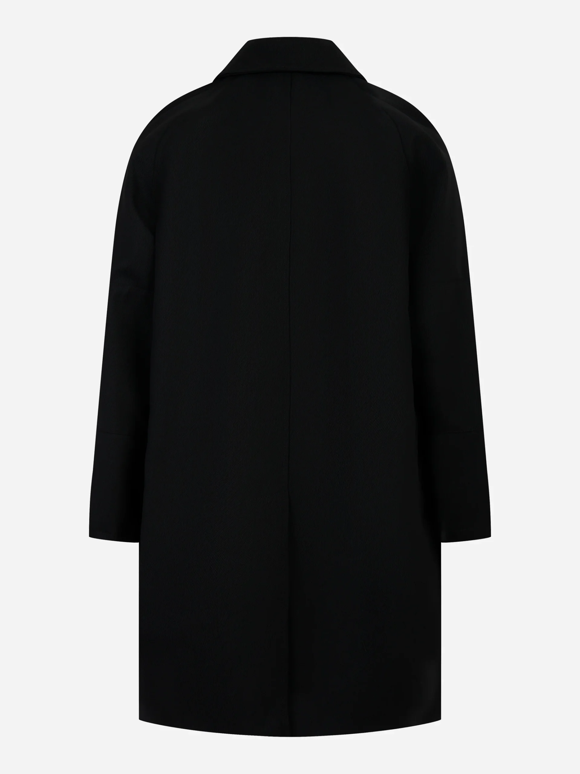 Cappotto monopetto Vinorosso in drill di lana Nero - immagine 6