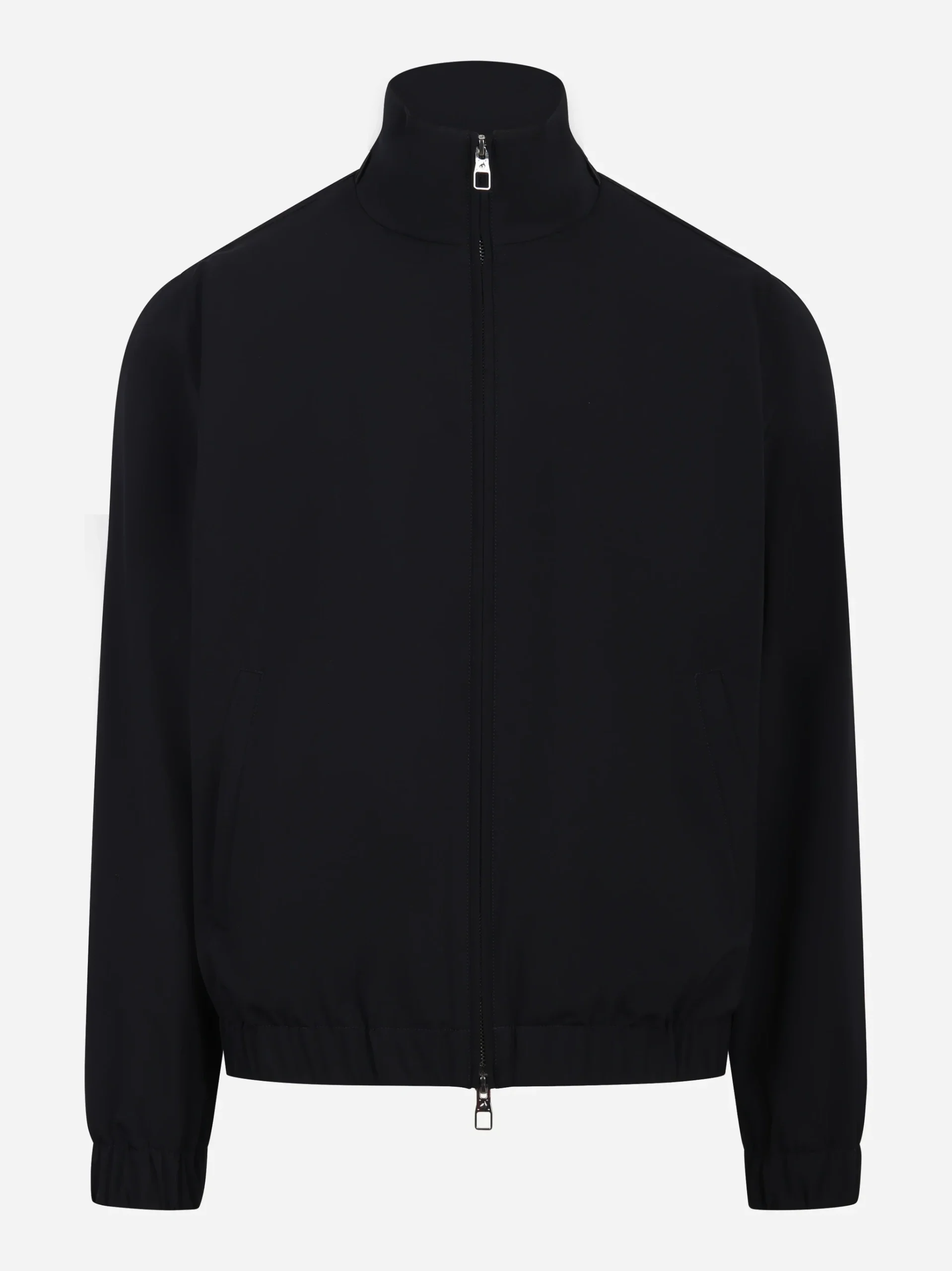 Bomber in nylon stretch blu