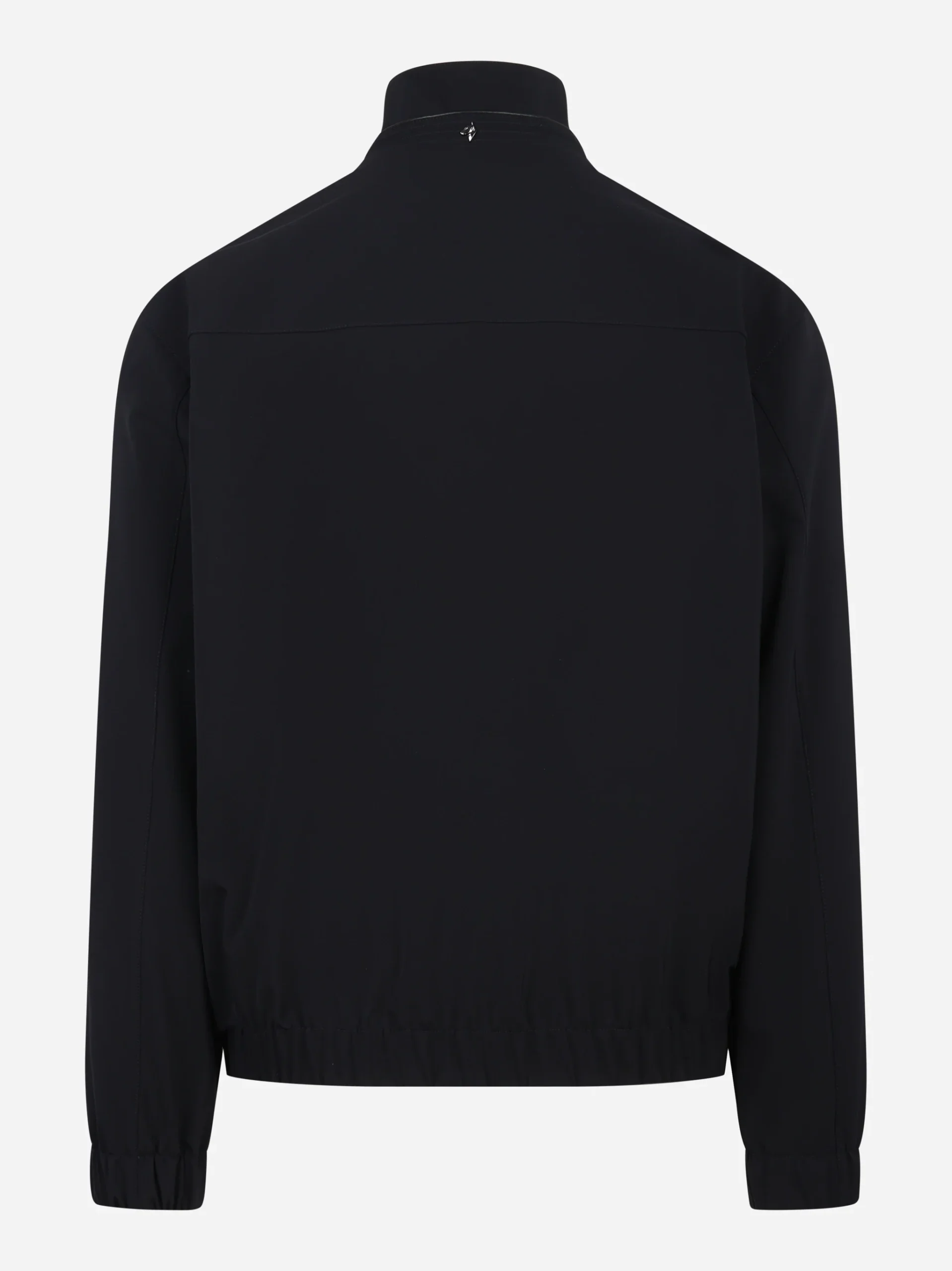 Bomber in nylon stretch blu - immagine 3