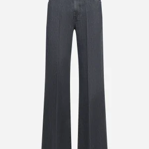 Jeans Amber wide leg in cotone e lyocell nero