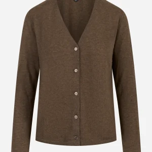 Cardigan in cashmere Marrone