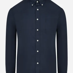 Camicia button down blu Magalloway in popeline di cotone