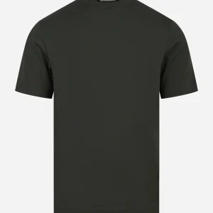 T-shirt manica corta verde in cotone ossigeno