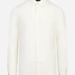 Camicia in pura seta bianca