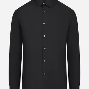 Camicia in pura seta nera