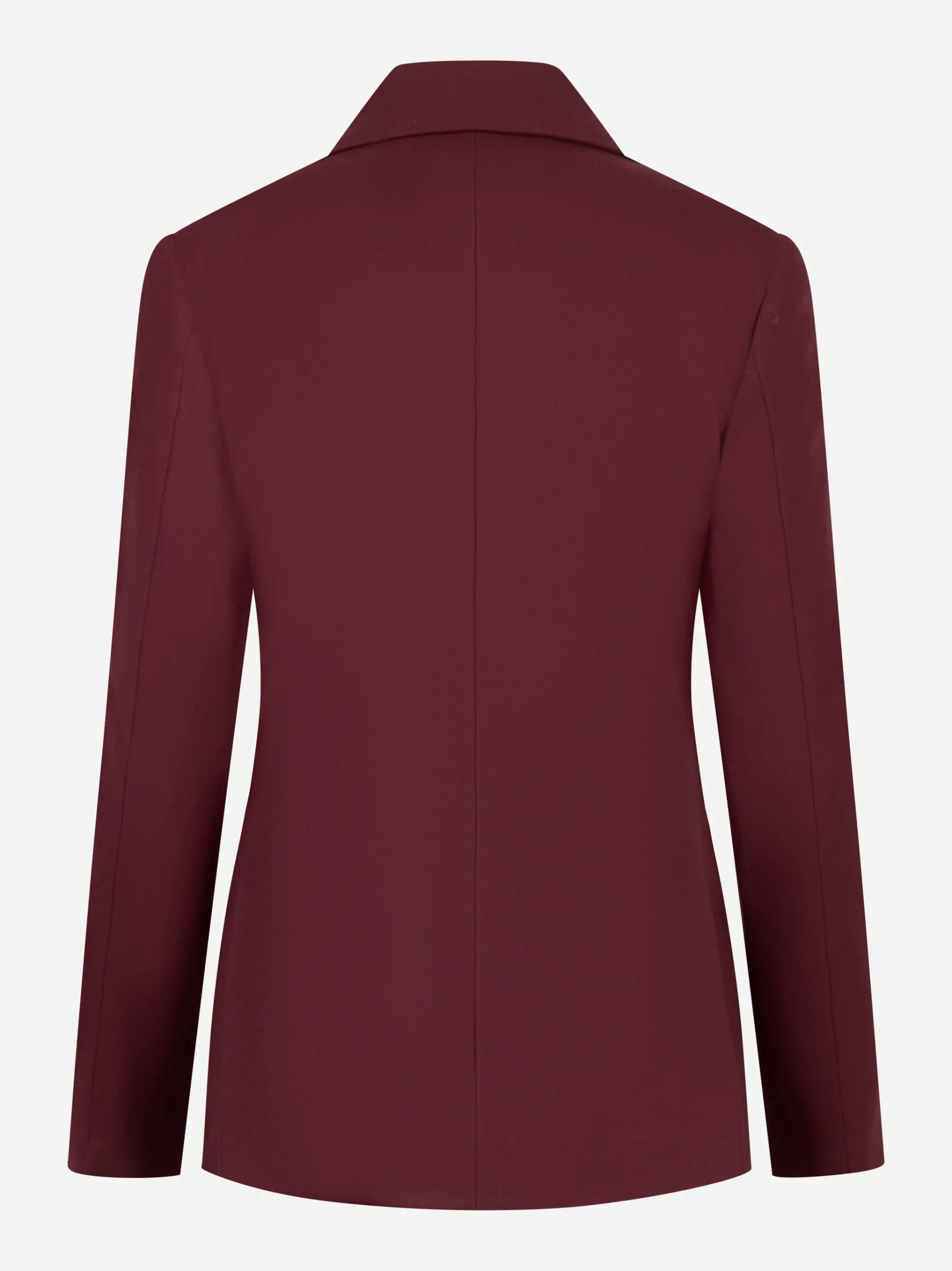 Blazer doppiopetto bordeaux in tela di lana stretch - immagine 3