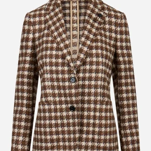 Blazer monopetto con motivo check