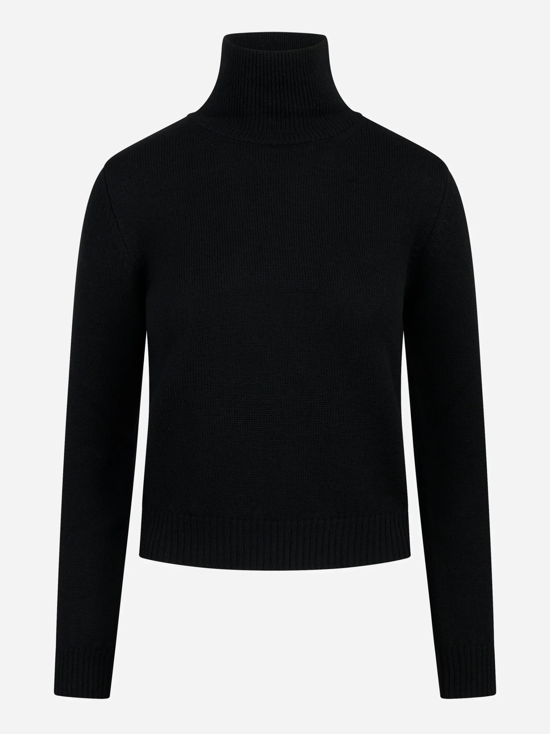 Dolcevita nero in lana merinos - immagine 2