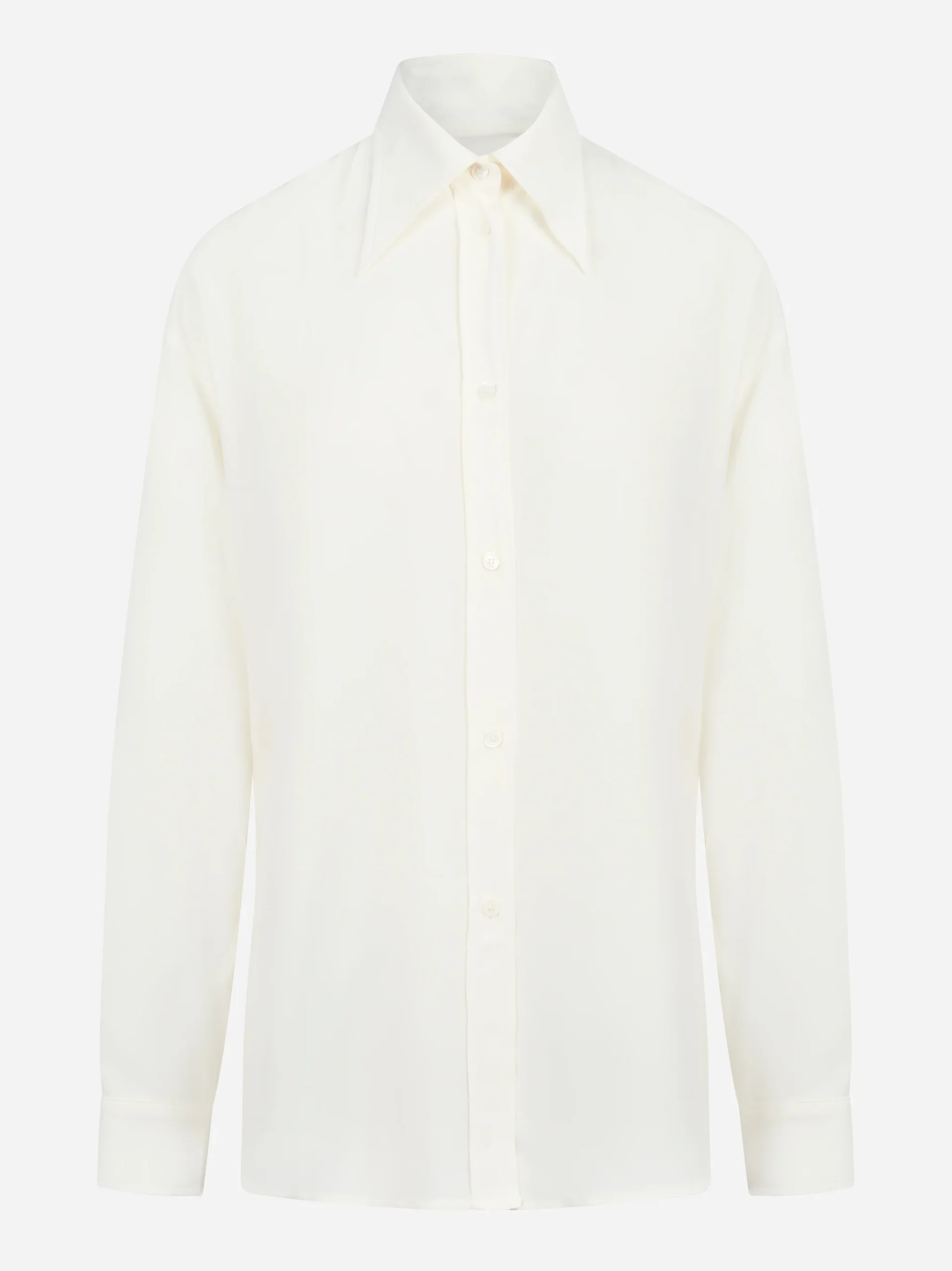 Camicia bianca in viscosa - immagine 2