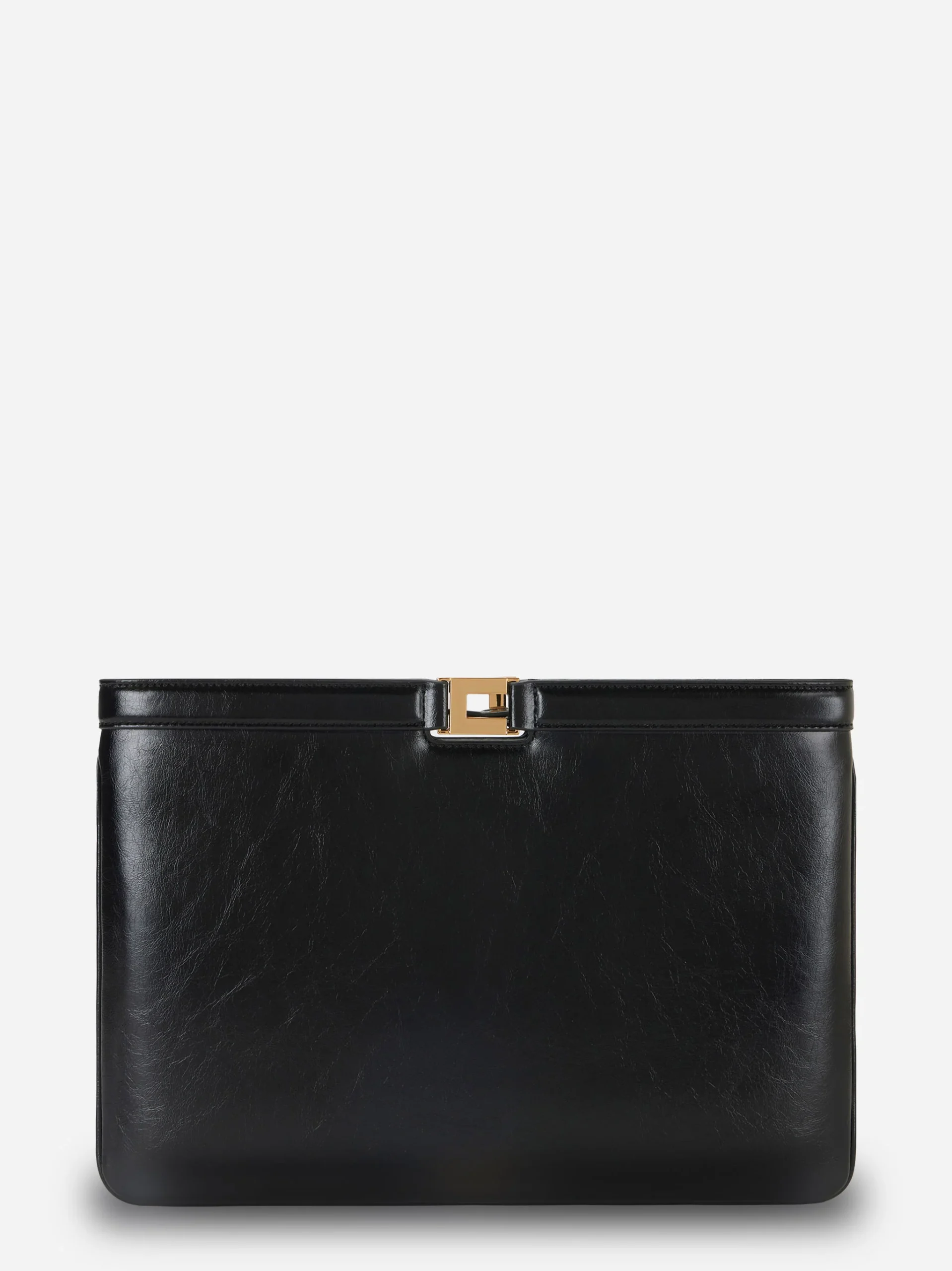 Borsa a busta effetto naplak nera - immagine 4