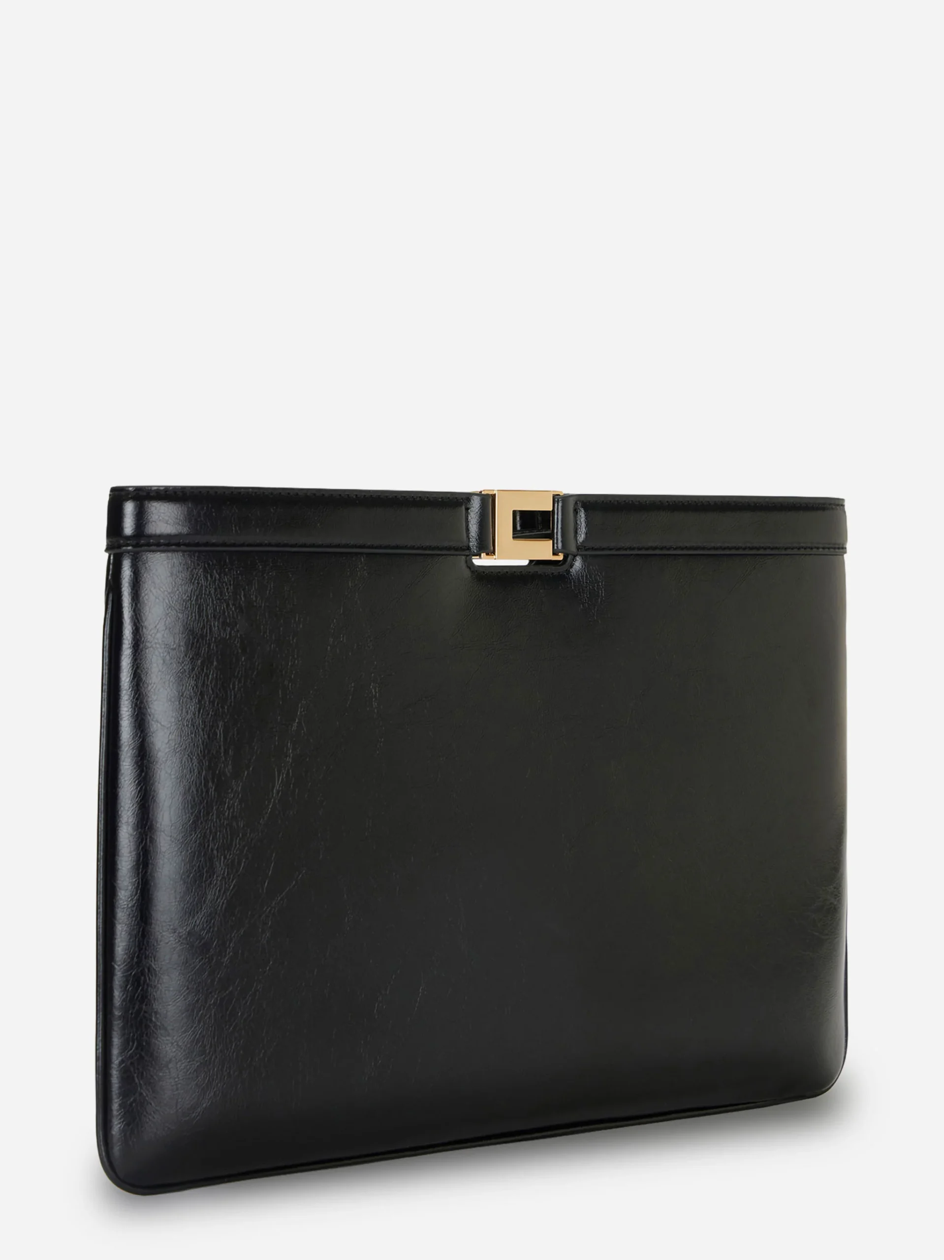 Borsa a busta effetto naplak nera - immagine 3