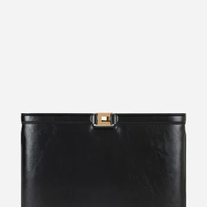 Borsa a busta effetto naplak nera