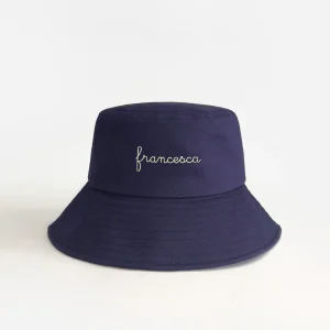 Cappello Bucket in Tela - Blu navy