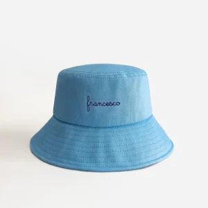 Cappello Bucket in Tela - Azzurro
