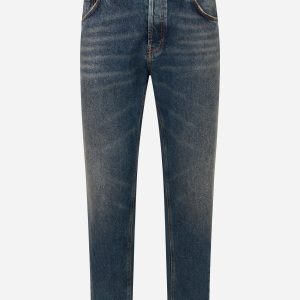 Jeans Carrot Fit Rebel in denim fermo blu