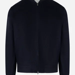 Bomber in lana blu Camden