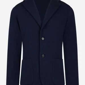Blazer in maglia blu