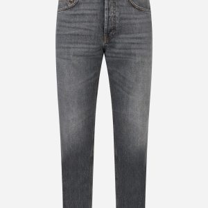 Jeans carrott fit in denim fermo grigio