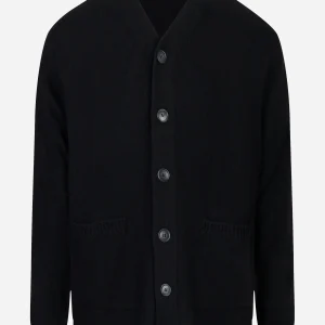 Cardigan nero in lana cashmere