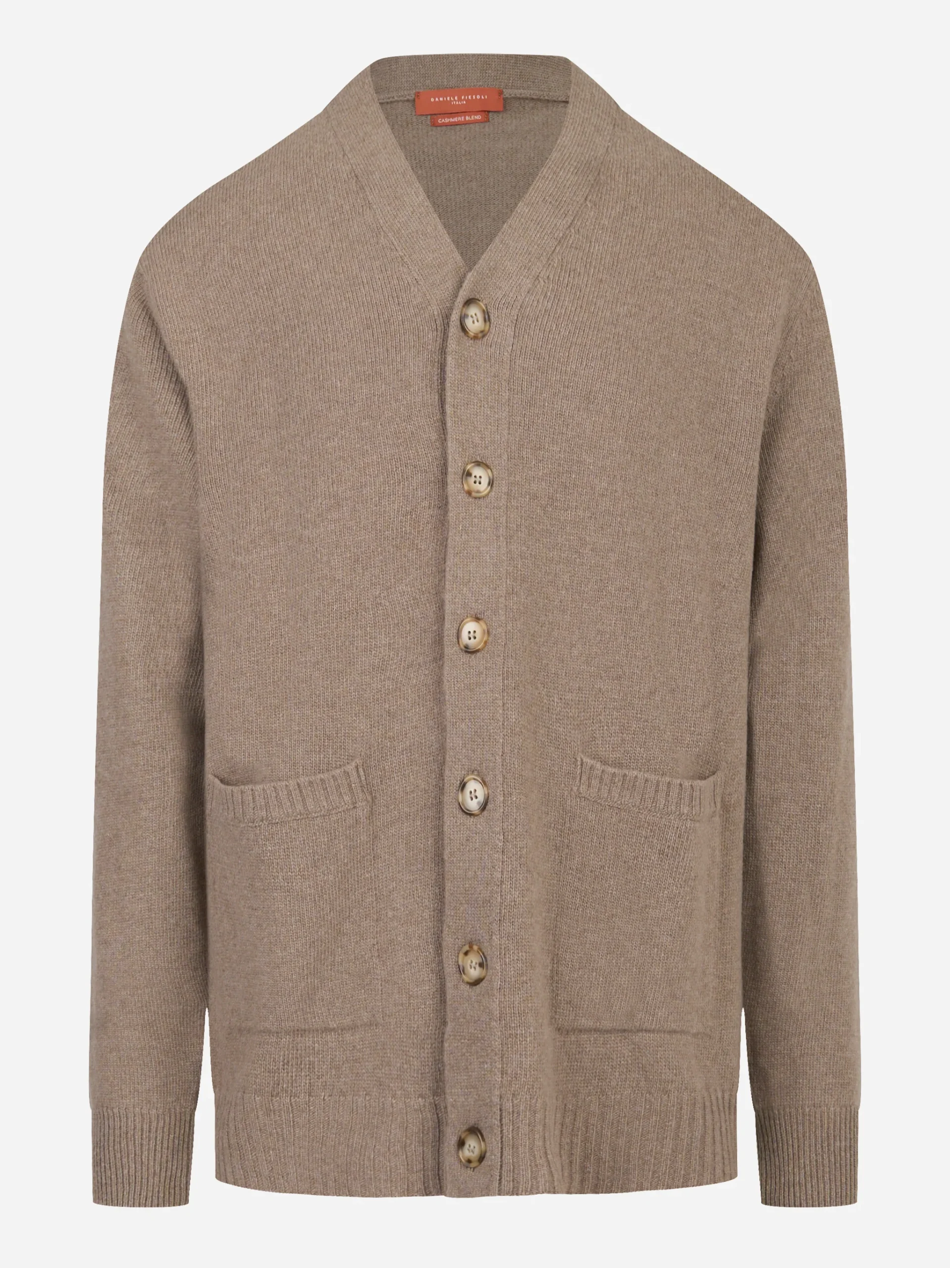 Cardigan beige in lana cashmere