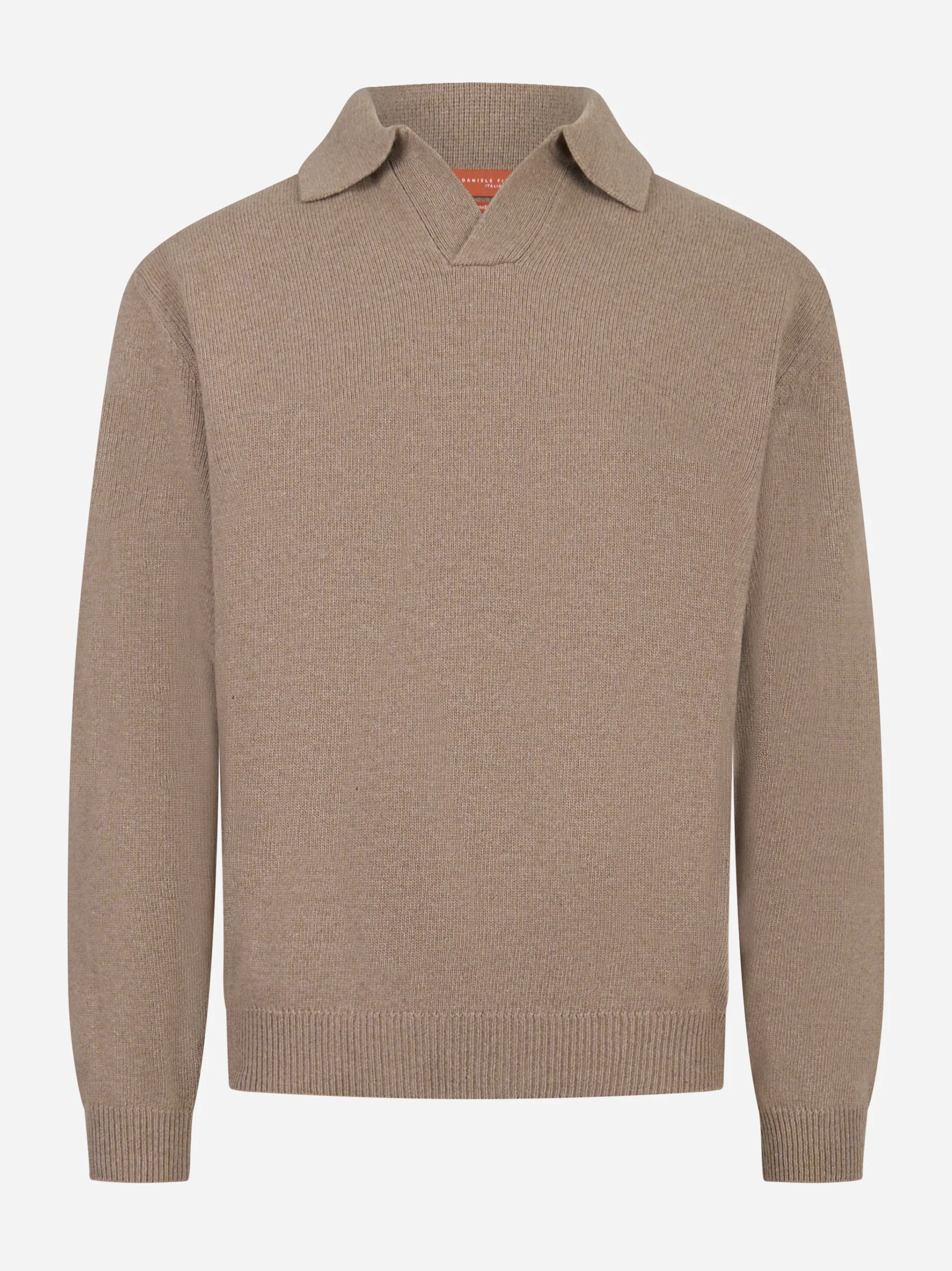 Polo marrone in lana cashmere - immagine 2