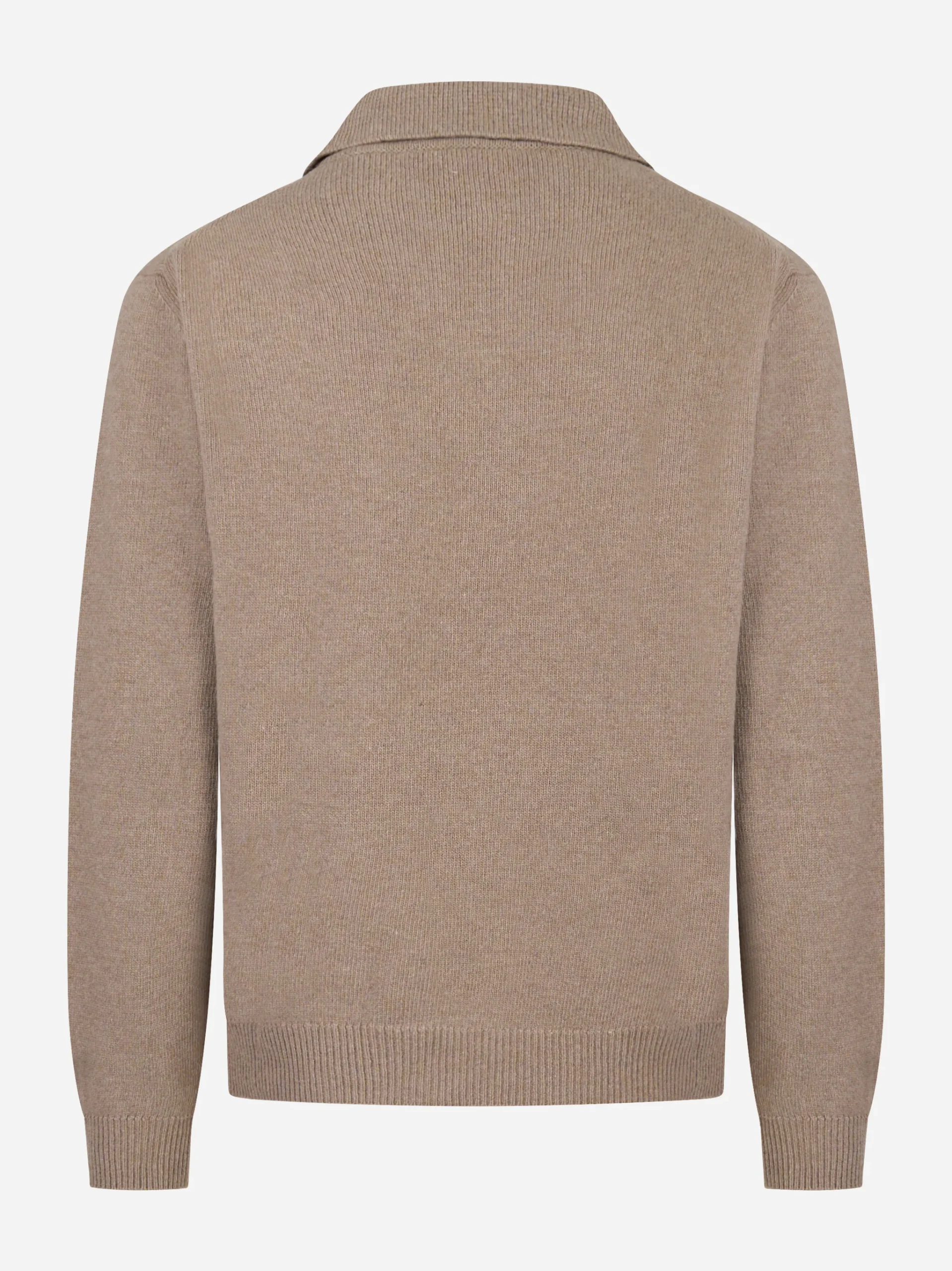 Polo marrone in lana cashmere - immagine 3