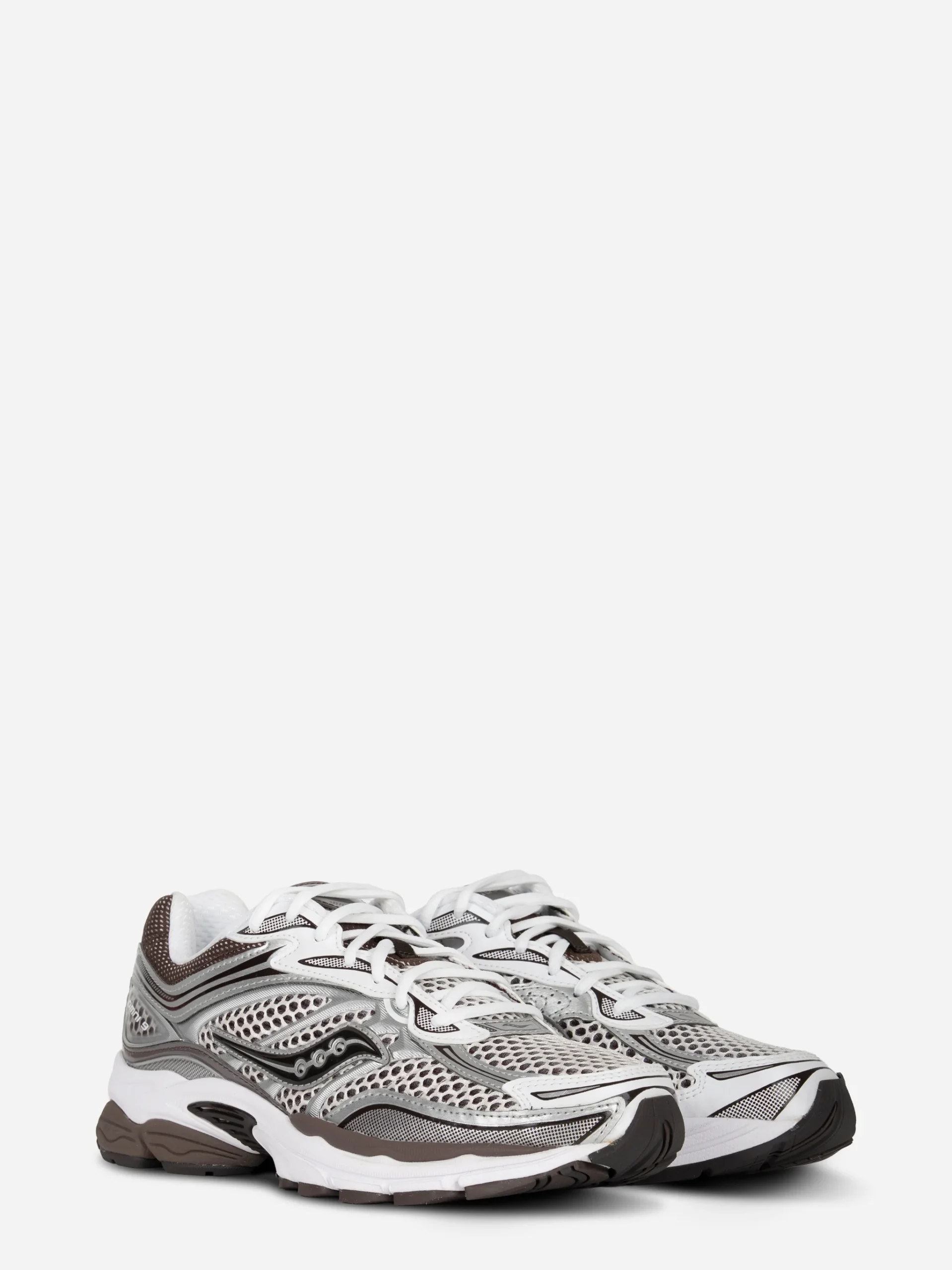 Sneakers Progrid Omni 9 in Pelle e tela bianca e marrone - immagine 3