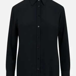 Camicia Cesar in misto seta nera