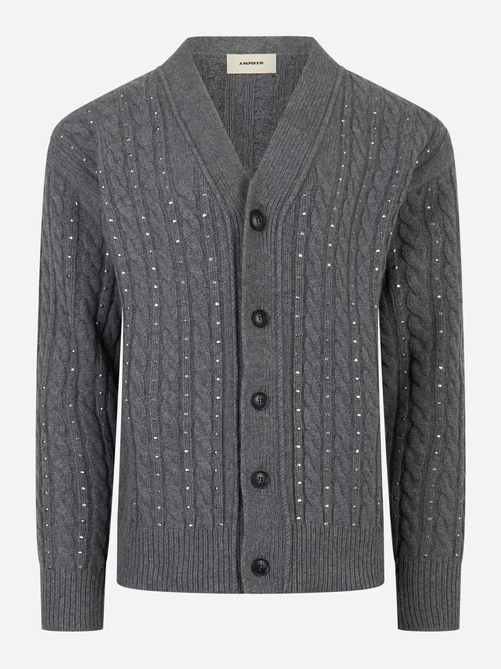 Cardigan con applicazioni Grigio