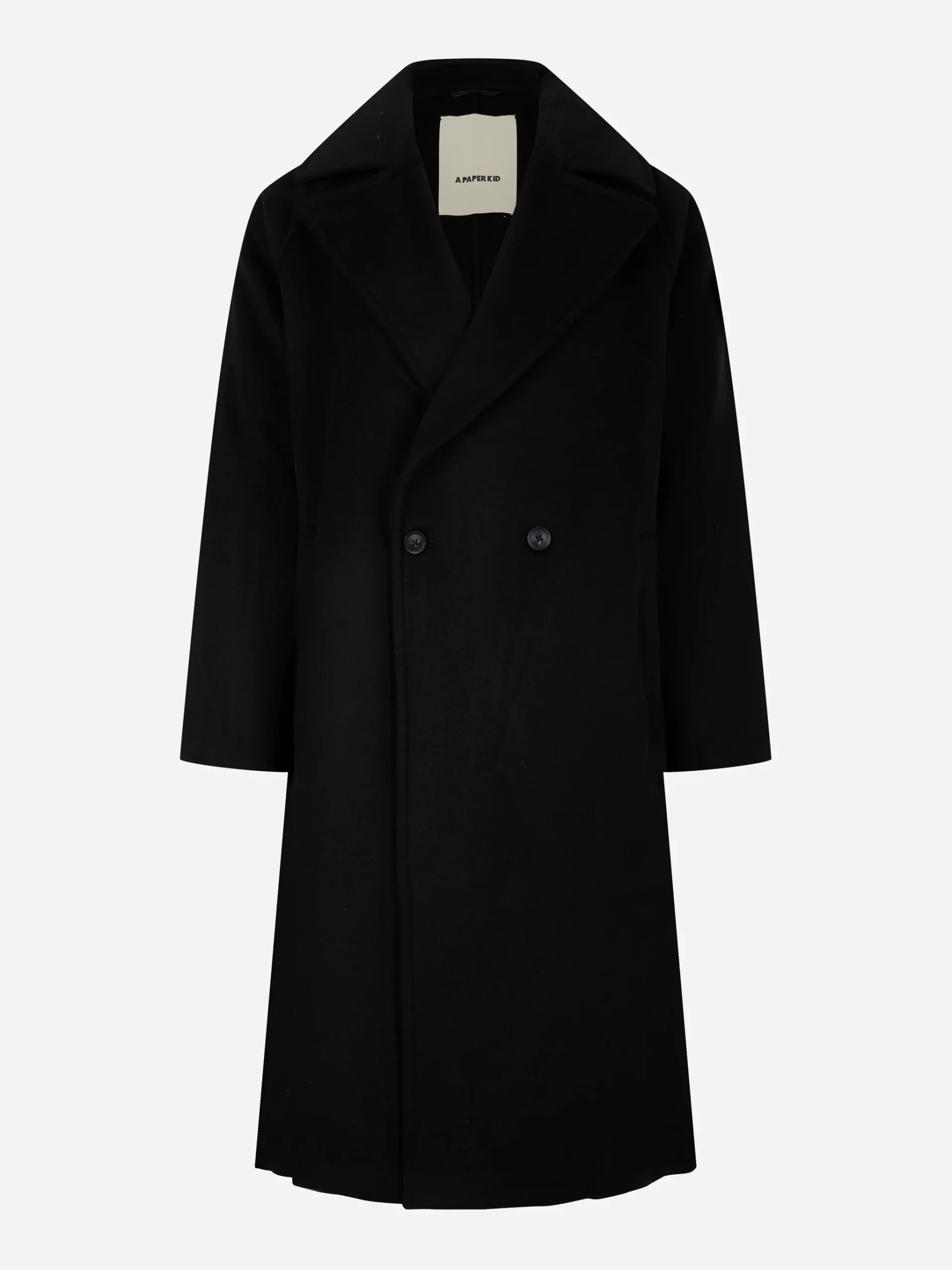 Cappotto doppiopetto oversize Nero