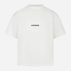 T-shirt oversize con stampa logo Bianca