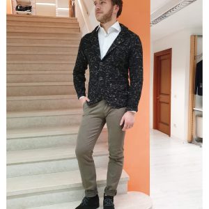 Giacca maglia graffiata