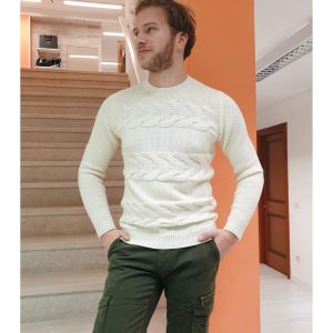 Maglioncino burro trecce