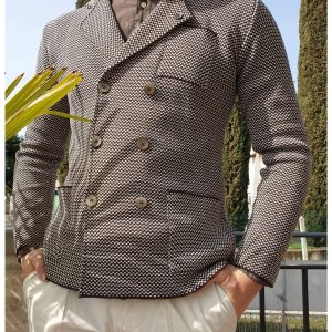 Giacca maglia doppiopetto