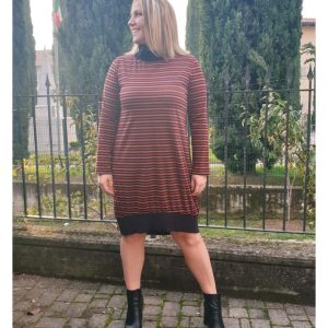 Abito maglia righe