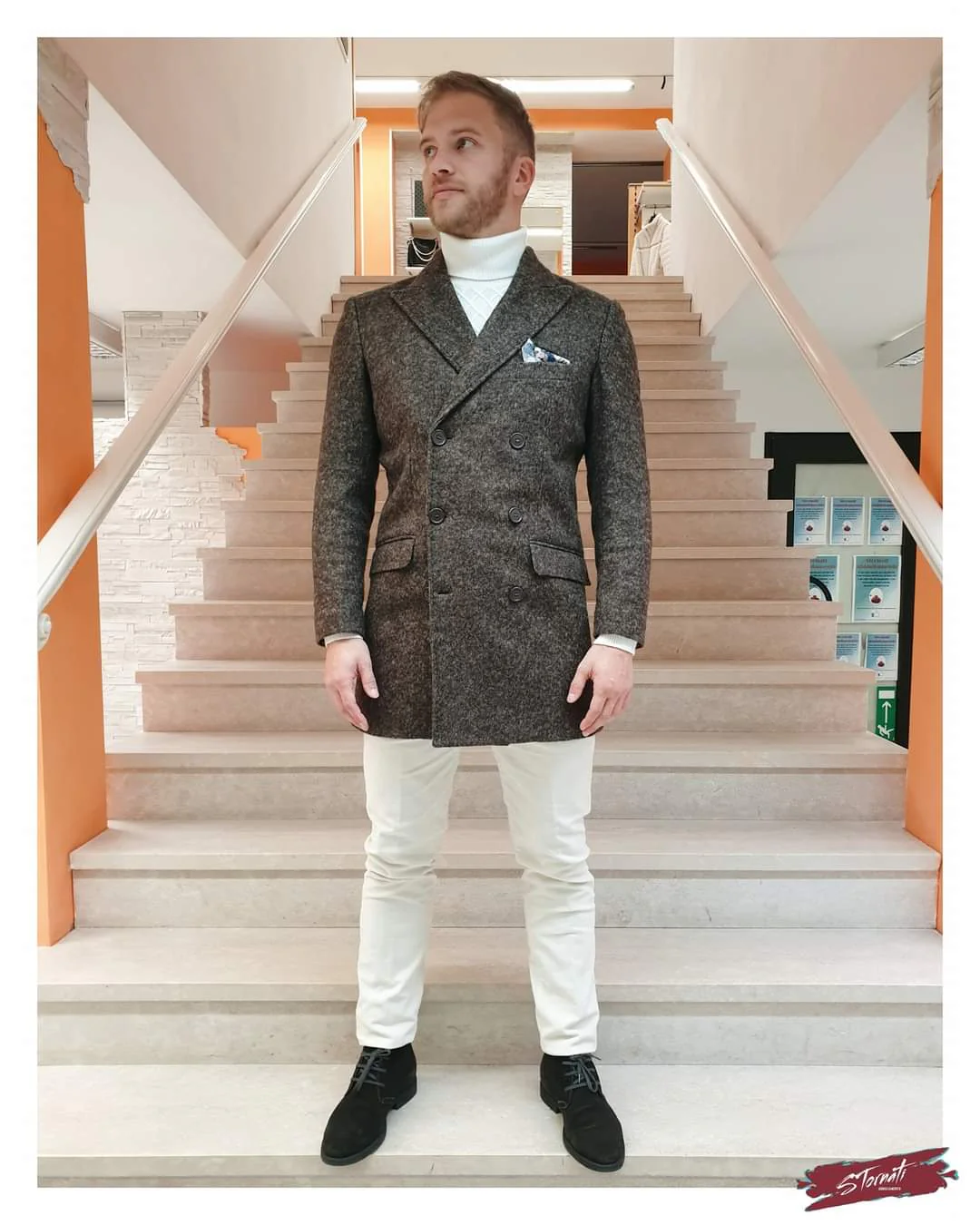 Cappotto doppiopetto moro - immagine 3