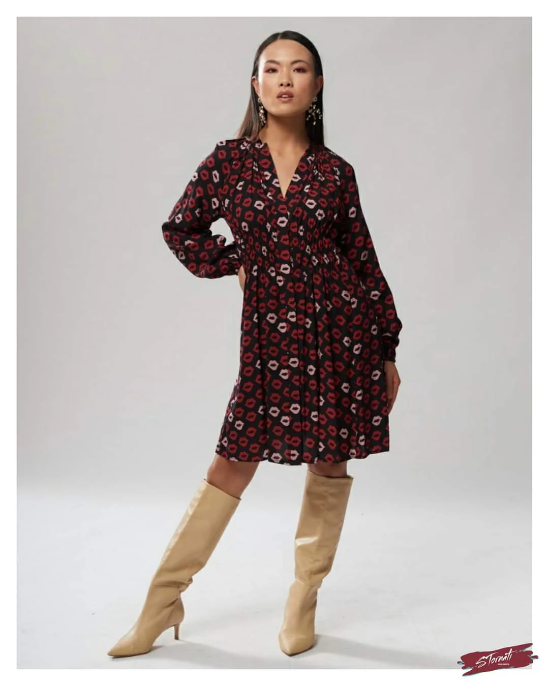 Abito bluette bocche - immagine 5