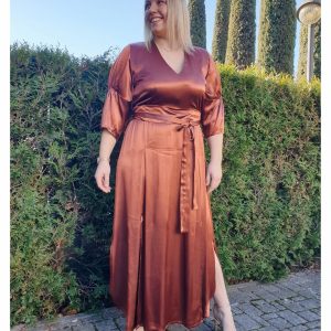 Abito lungo rame CURVY