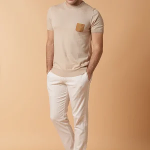 T-shit con taschino ricamato